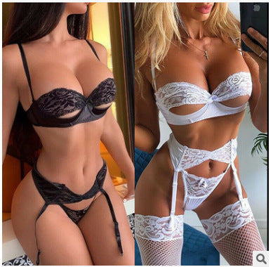 Ensemble Lingerie en Dentelle – Soutien‑Gorge Sans Armatures & Culotte Assortie